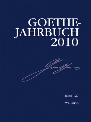 cover image of Goethe-Jahrbuch 127, 2010